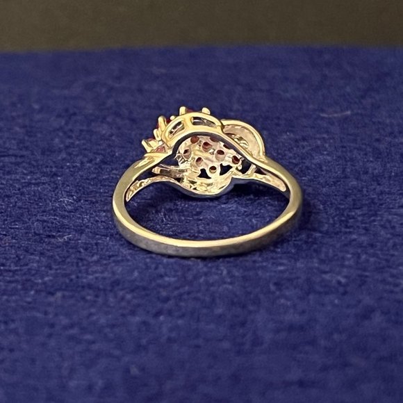 Multi-stone Ruby & Sterling Silver Ring, 8.5 - Picture 5 of 11